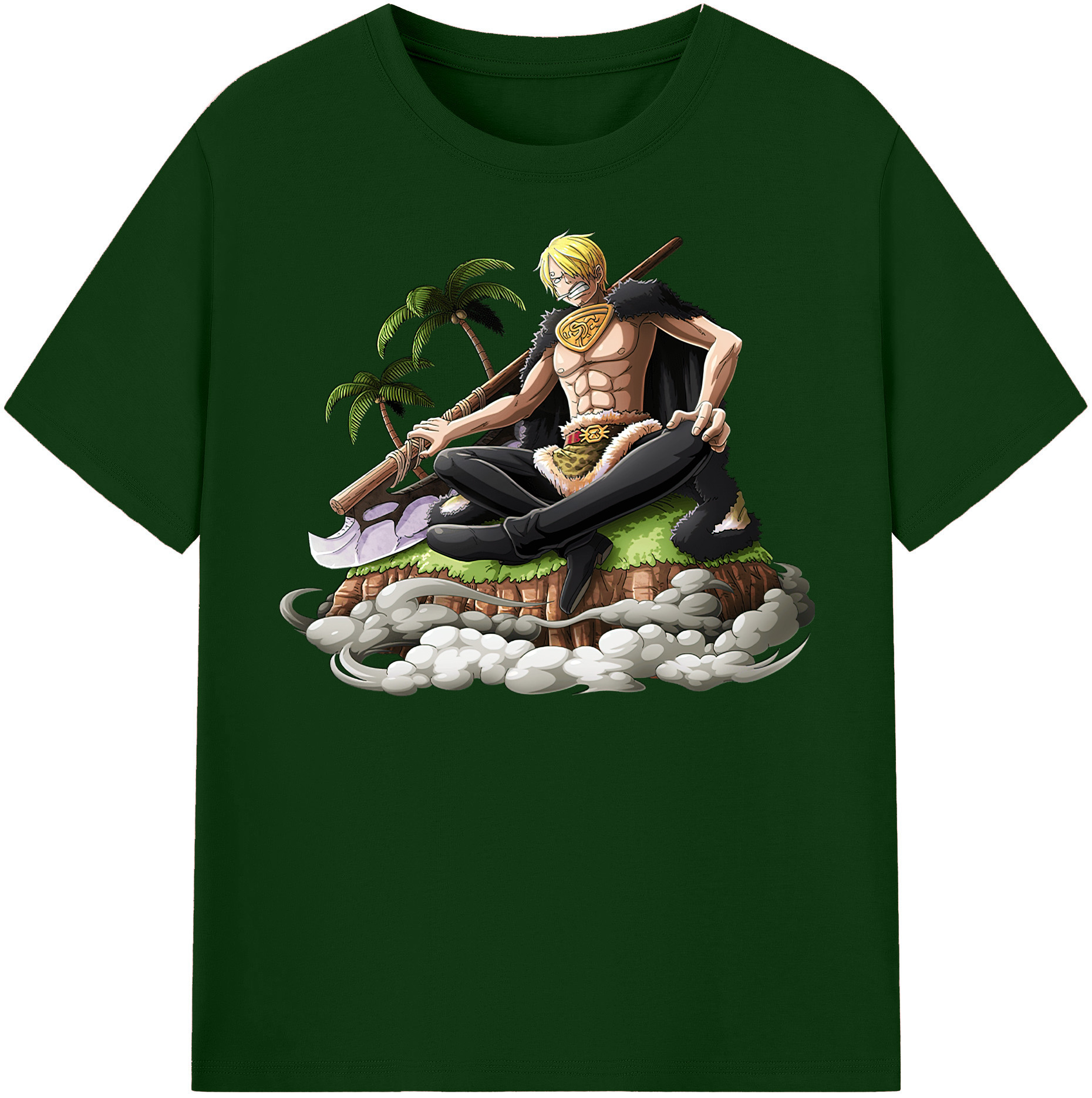 ワンピース サンジ ONE PIECE Sanji 綿100％半袖Tシャツ（フロントプリント）